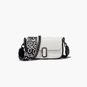 Marc Jacobs Bi-Color J Marc Mini Bag μαυρα ασπρα | 04QZGVYOR