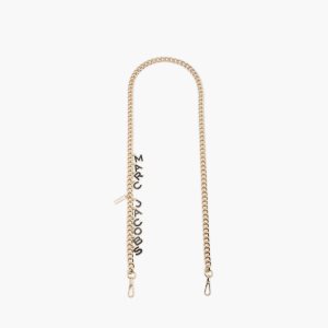 Marc Jacobs Charm Chain Crossbody λουρακια μαυρα χρυσο χρωμα | 72UNWYTKX