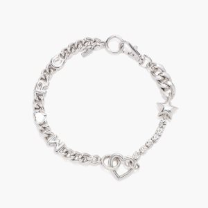 Marc Jacobs Charmed Heart Chain Necklace ασημι | 45QEUKTBJ