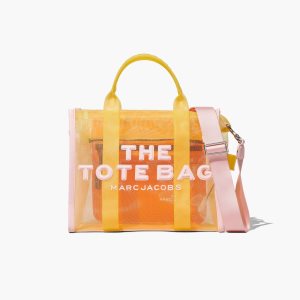 Marc Jacobs Colorblock Mesh Medium Tote Bag κίτρινα Πολύχρωμο | 85AHKVQLM