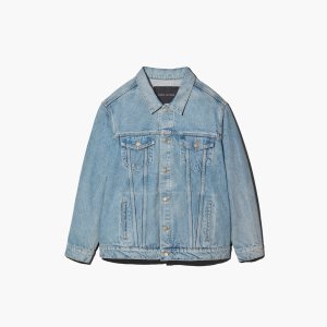 Marc Jacobs Denim Trucker Jacket πορτοκαλι μπλε | 91GOYABUQ
