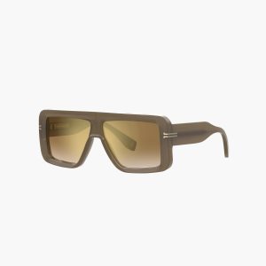 Marc Jacobs Icon Rectangular Sunglasses Ελιά | 64DQBJKNY