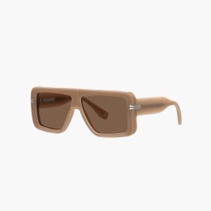 Marc Jacobs Icon Rectangular Sunglasses Μπεζ | 93CSXIVON