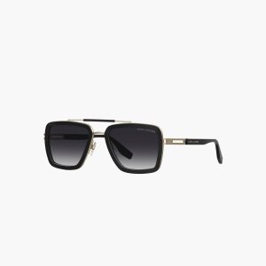 Marc Jacobs Icon Square Pilot Sunglasses μαυρα | 36QANWVRL