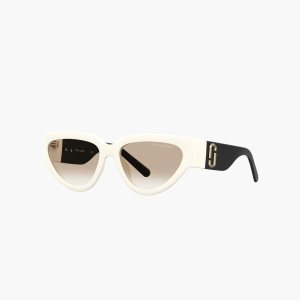 Marc Jacobs J Marc Cat Eye Sunglasses ασπρα μαυρα | 51QAVBZDO
