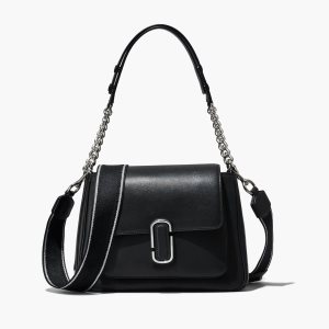Marc Jacobs J Marc Chain Satchel μαυρα ασημι | 37QRHLPKB