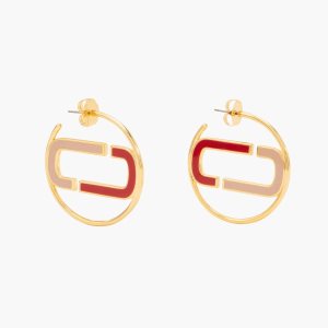 Marc Jacobs J Marc Colorblock Hoops κοκκινα Πολύχρωμο χρυσο χρωμα | 87VHNCDOU