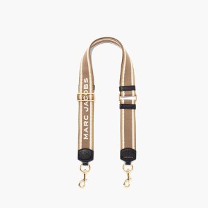 Marc Jacobs Logo Webbing λουρακια Μπεζ | 37LIKJANT