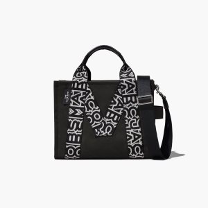 Marc Jacobs M Medium Tote Bag μαυρα ασπρα | 09PJNFBGU