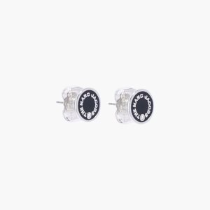 Marc Jacobs Medallion Studs μαυρα ασημι | 36JXMSZAL