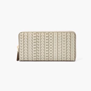 Marc Jacobs Monogram Continental Wallet Χακί | 43HRCBYKS
