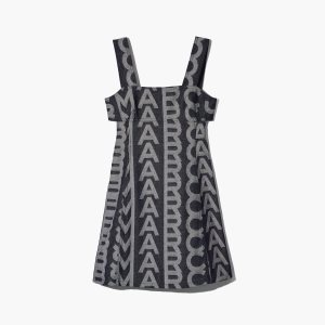 Marc Jacobs Monogram Denim Cutout φορεμα μπλε | 81RZMYOTL