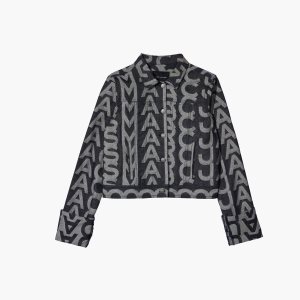 Marc Jacobs Monogram Denim Jacket μπλε | 82TCHPIDM