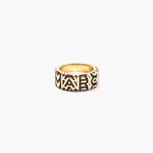 Marc Jacobs Monogram Engraved Ring χρυσο χρωμα | 75IUCSNPX