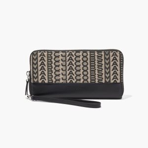 Marc Jacobs Monogram Jacquard Continental Wristlet Wallet Μπεζ Πολύχρωμο | 38CSYHLNI