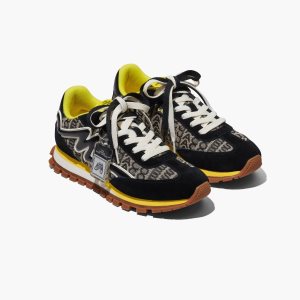 Marc Jacobs Monogram Jogger μαυρα κίτρινα | 57LAKPJDT