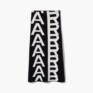 Marc Jacobs Monogram Knit Tube Skirt μαυρα ασπρα | 49FTNWDHY