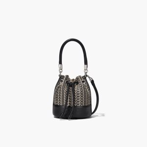 Marc Jacobs Monogram Micro Bucket Bag Μπεζ Πολύχρωμο | 25YRGNEDF