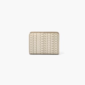 Marc Jacobs Monogram Mini Compact Wallet Χακί | 46MOIEKLY