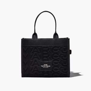 Marc Jacobs Monogram Neoprene Large Tote Bag μαυρα | 28UYGAKHS