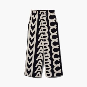 Marc Jacobs Monogram Oversized Sweatpants μαυρα ασπρα | 80WZOBGAS