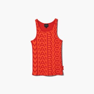 Marc Jacobs Monogram Rib Tank πορτοκαλι κοκκινα | 48LIZGNWF