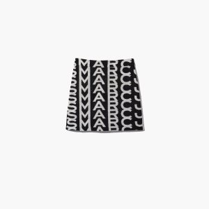 Marc Jacobs Monogram Terry Skirt μαυρα ασπρα | 08CJPYXIN