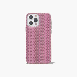Marc Jacobs Monogram iPhone Case 14 Pro γκρι καφε ροζ | 58TVYGPJM