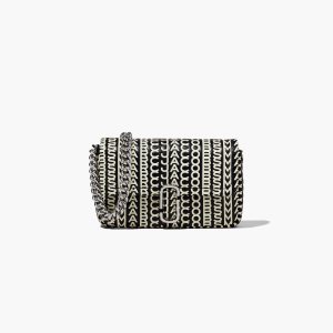 Marc Jacobs Monogram δερματινα J Marc Mini Bag μαυρα ασπρα | 28DOLZXHQ