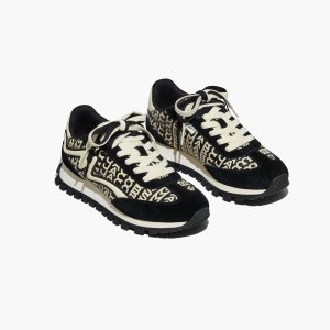 Marc Jacobs Monogram δερματινα Jogger μαυρα ασπρα | 13ZTMNHRJ