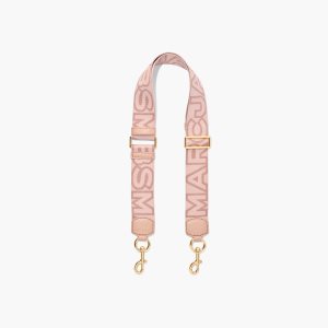 Marc Jacobs Outline Logo Webbing λουρακια ροζ Πολύχρωμο | 39ZVMLFNT