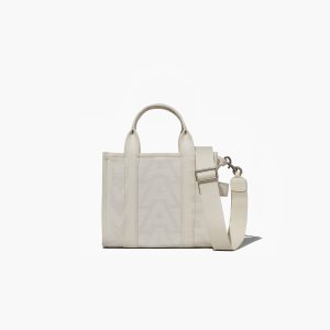 Marc Jacobs Outline Monogram Mini Tote Bag ασπρα | 96ONHEIDW