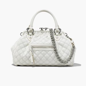 Marc Jacobs Re-Edition Καπιτονέ δερματινα Stam Bag ασπρα | 53EZWFPSA