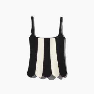 Marc Jacobs Scuba Stripe Top μαυρα ασπρα | 57IAYQSFD