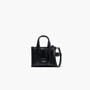 Marc Jacobs Shiny Crinkle Micro Tote μαυρα | 48XRIVGBU